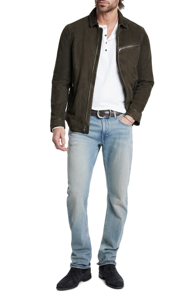 John Varvatos Walden Long Sleeve Cotton Henley, Alternate, color, White