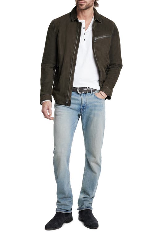 John Varvatos Walden Long Sleeve Cotton Henley In White
