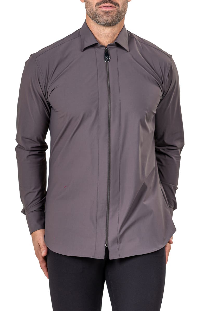 Maceoo Zip Jacket, Alternate, color, Brown