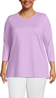 Lands' End 3/4 Sleeve Cotton Supima Tunic