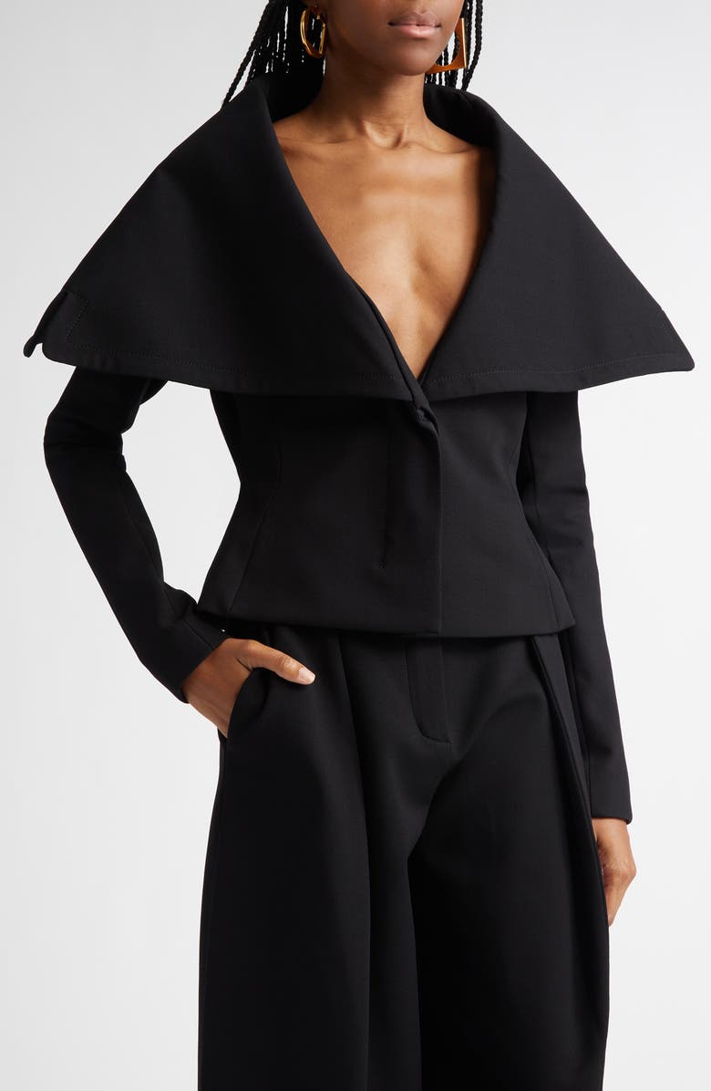 Jacquemus The Cuadrada Draped Collar Jacket, Main, color, 