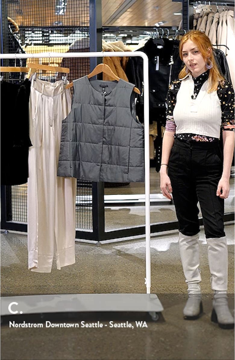 Quilted Round Neck Silk Vest, sales video thumbnail