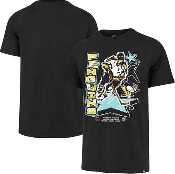 Men's '47 Black Pittsburgh Penguins Lamp Lighter Franklin T-Shirt