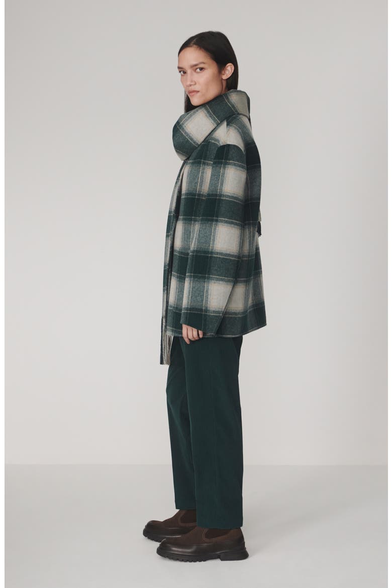 Alderton Scarf Wool Blend Coat, Alternate, color, PONDEROSA PINE CHECK