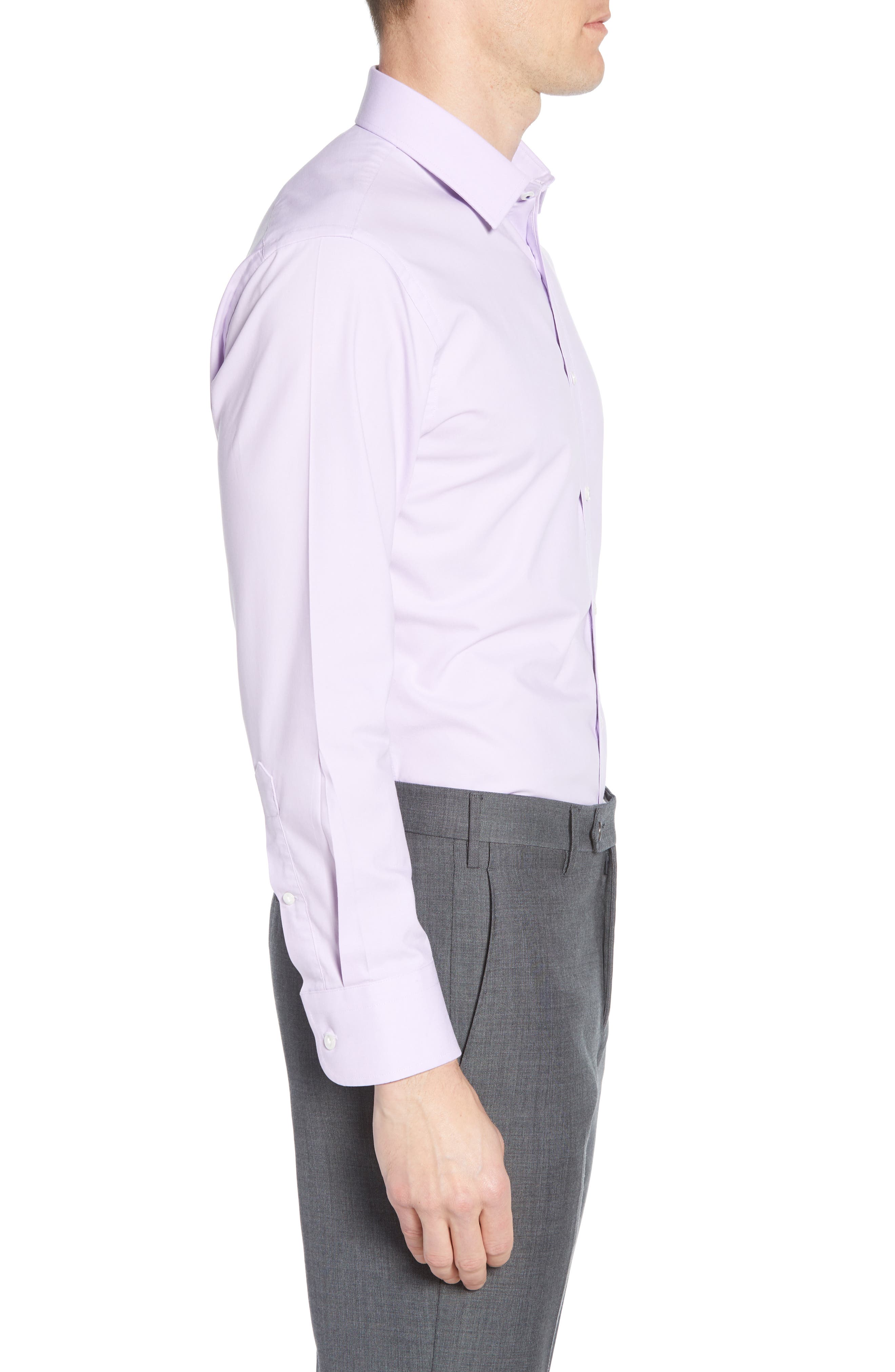 NORDSTROM MEN'S SHOP Tech-Smart Trim Fit Stretch Pinpoint Dress Shirt ...