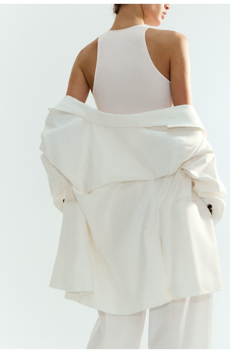 H&M Sleeveless Thong Body, Alternate, color, White