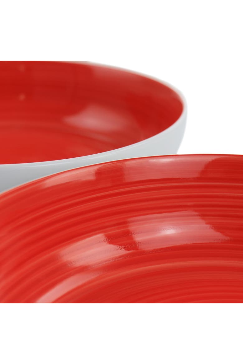 Crenshaw 8.5 Inch 2 Piece Stoneware Dinner Bowl Set, Alternate, color, Red