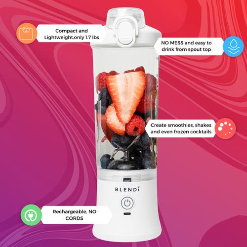 Blendi X 24 oz Bpa-free Rechargable Portable Blender In White