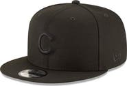 New Era Chicago Cubs New Era Black on Black 9FIFTY Team Snapback Adjustable Hat - Black