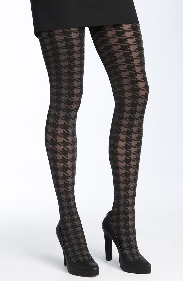 DKNY Hosiery 'Bold Houndstooth' Tights, Main, color,