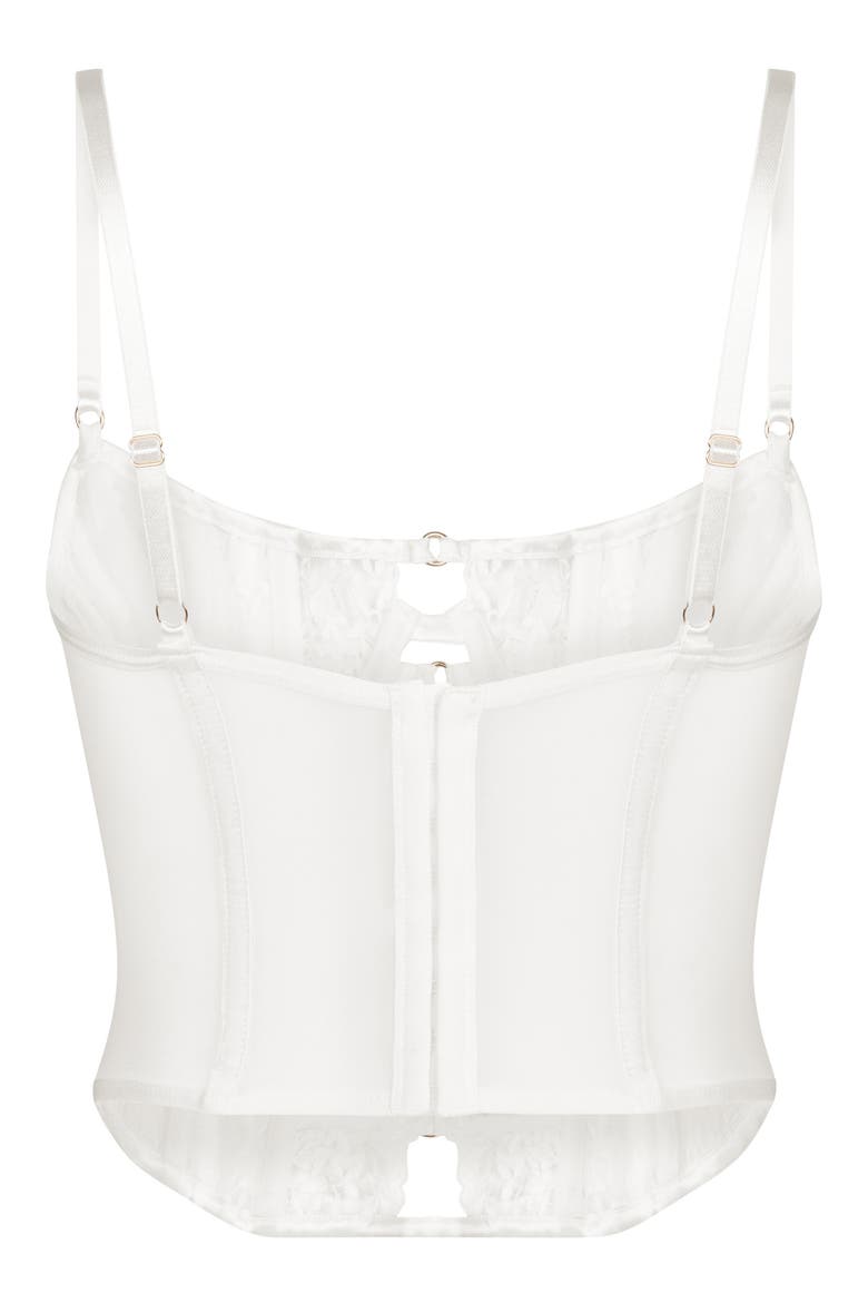 Kristina Up Underwire Bustier, Alternate, color, SNOW WHITE