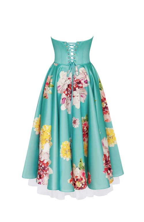 Milla Playful Floral Midi Dress With Bow In Multi