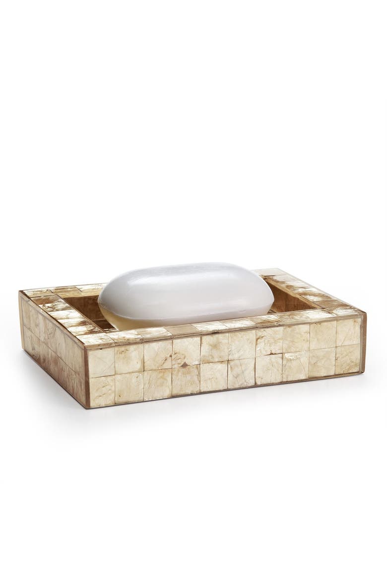Capiz Champagne Soap Dish, Main, color, GOLD