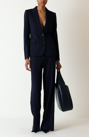 ジャケット Stella Mccartney Navy blue polyester blend blazer STELLA MCCARTNEY Twill blazer | THE OUTNET