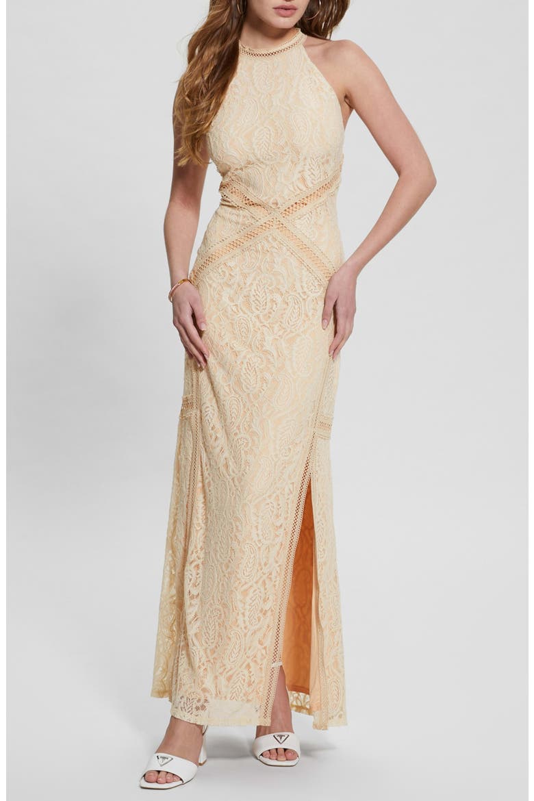 Liza Lace Dress, Main, color, PEARL OYSTER