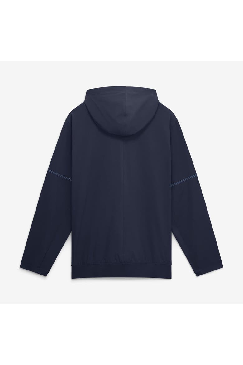 Men's Jordan Brand Navy North Carolina Tar Heels 2026 Sideline Anorak Half-Zip Hooded Jacket, Alternate, color, Navy