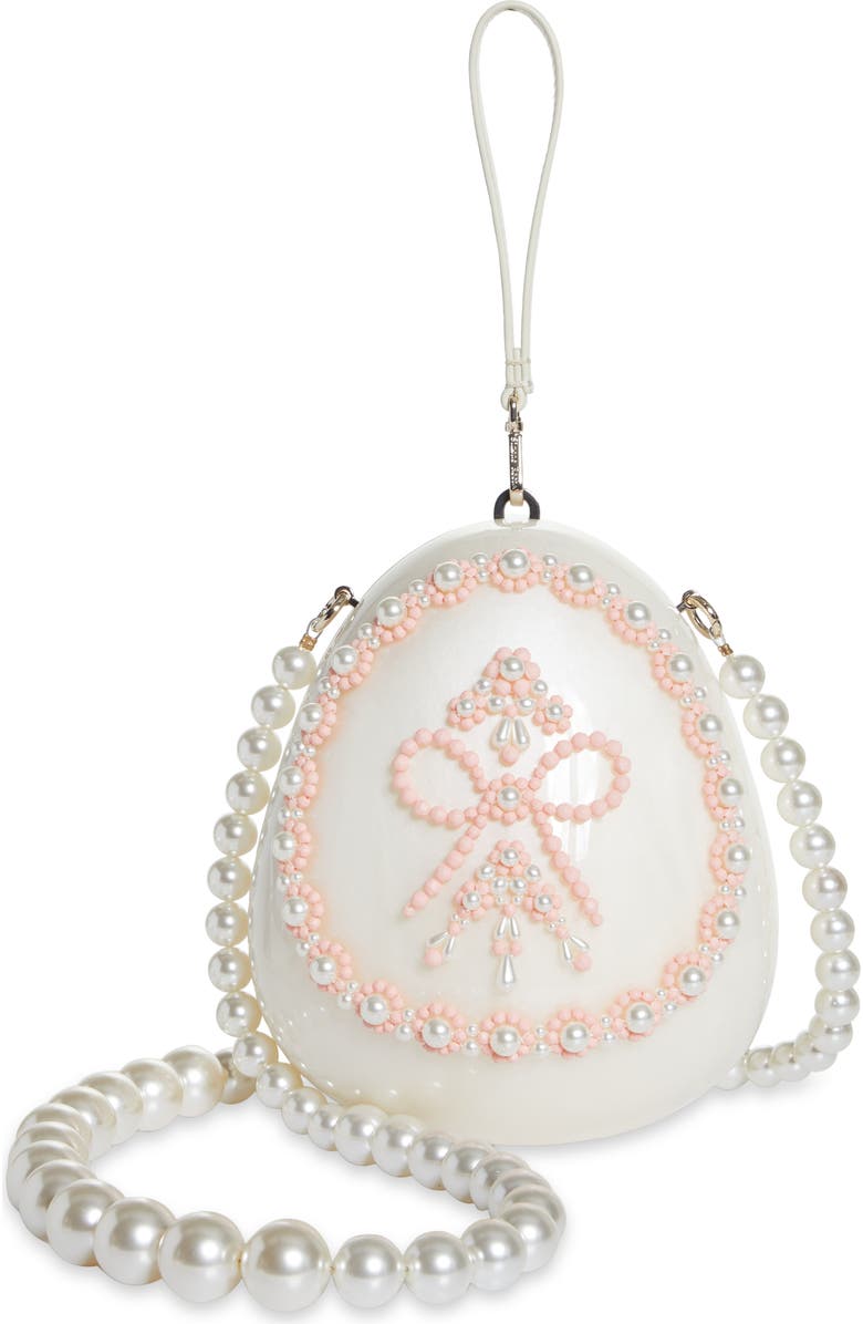 Simone Rocha Large Fabergé Egg Bag with Imitation Pearl Strap, Main, color,