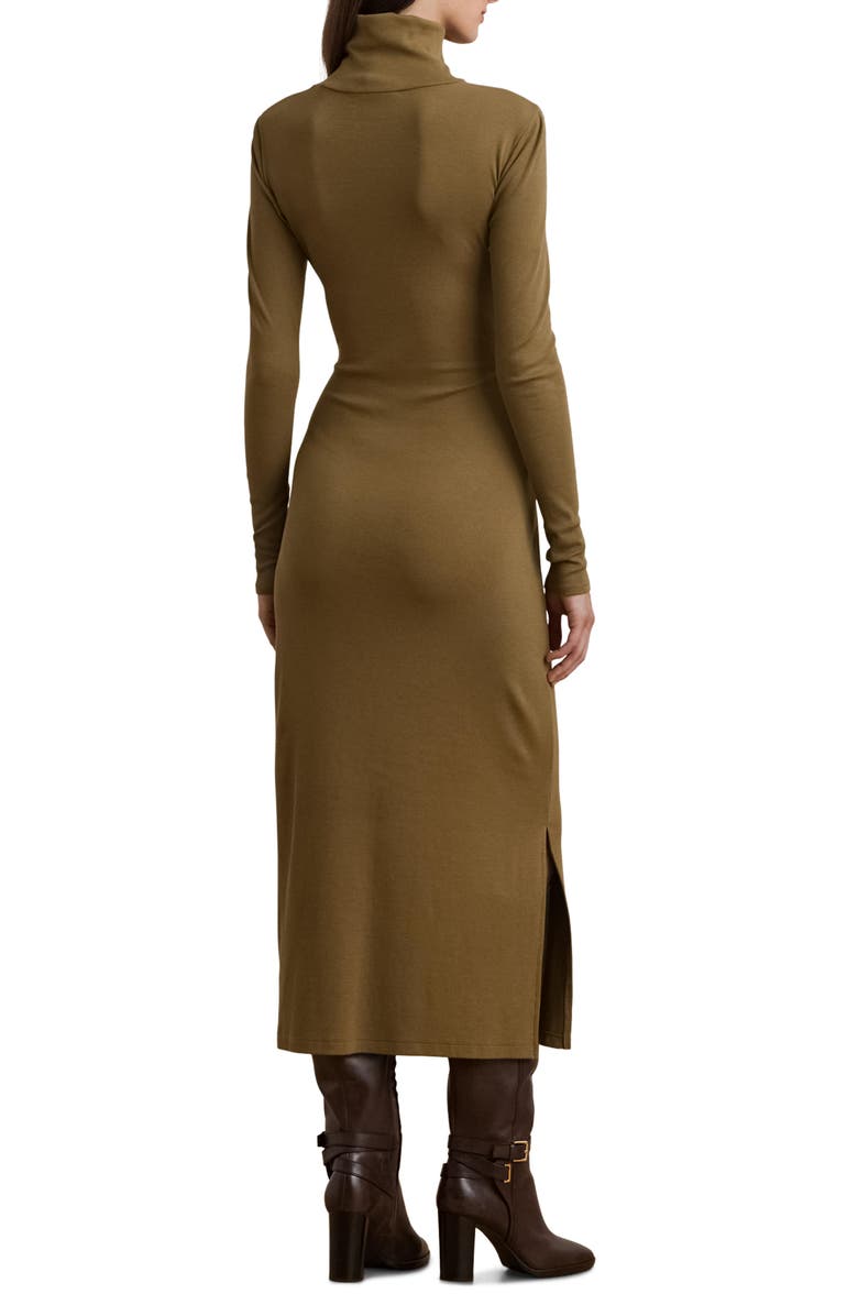 Lauren Ralph Lauren Tie Waist Long Sleeve Rib Dress, Alternate, color,