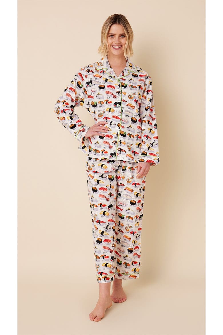 Poplin Pajama Set, Main, color, Sushi White