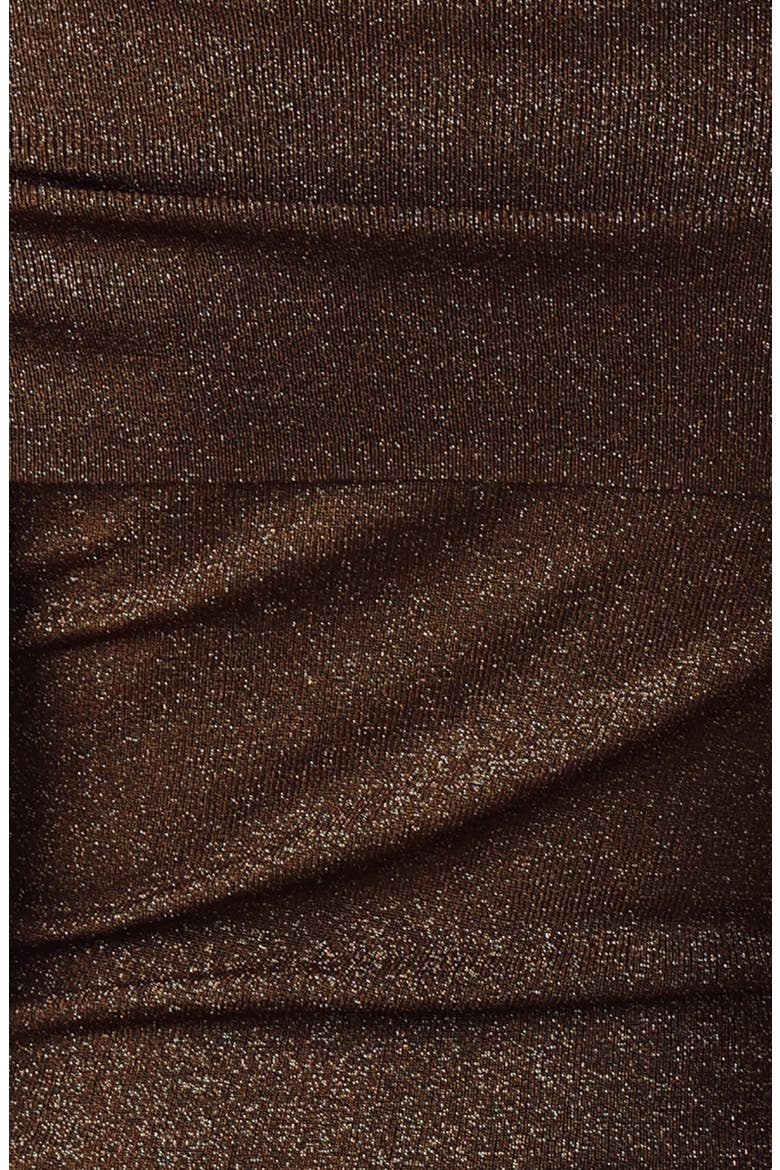 Metallic Foldover Off the Shoulder Sweater, Alternate, color, BROWN METALLIC