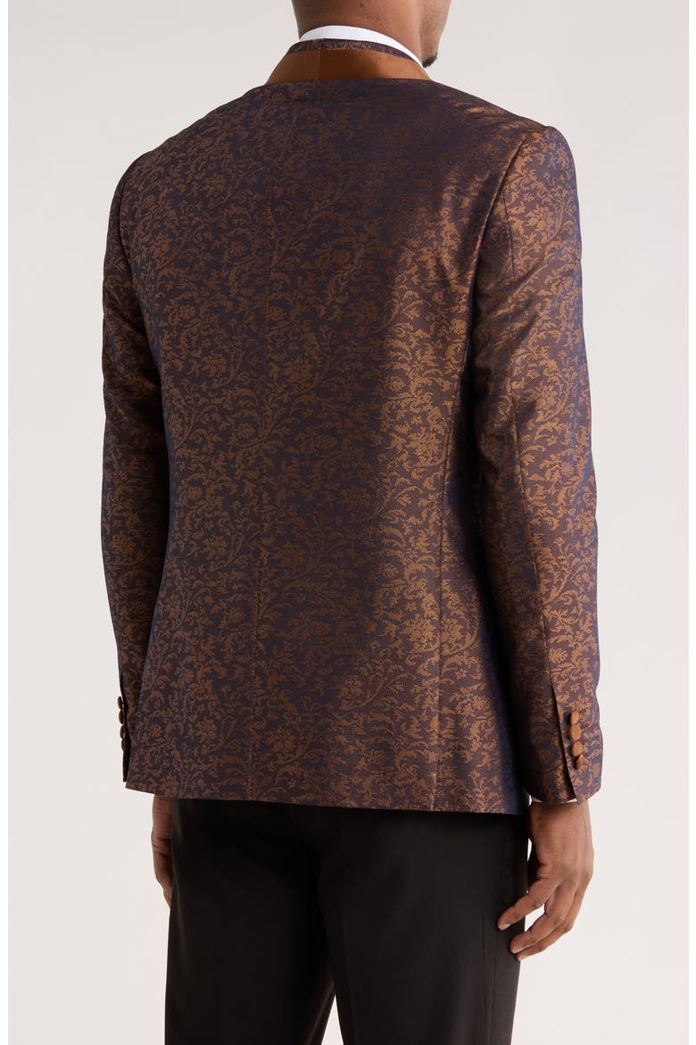 Paisley Shawl Collar Sport Coat, Alternate, color, RUST