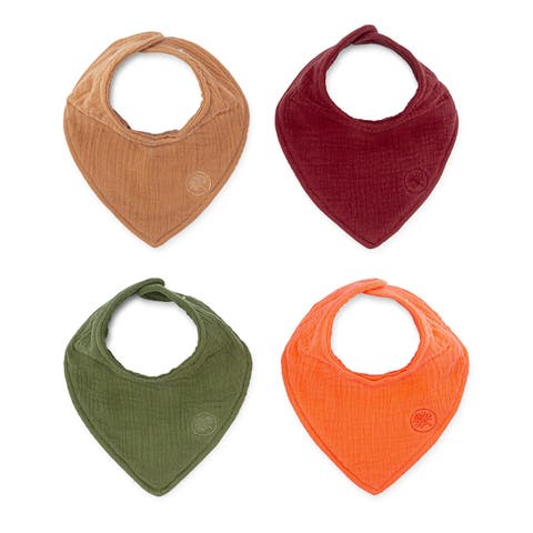 Muslin Bandana Bibs (4 pack)