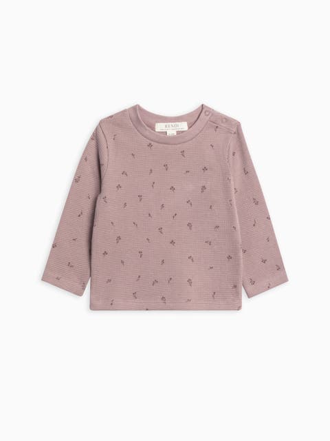 Mesa Waffle Knit Long Sleeve Top (Baby, Toddler & Little Kids)