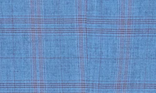 ENGLISH LAUNDRY ENGLISH LAUNDRY PLAID BLUE MÉLANGE SUIT