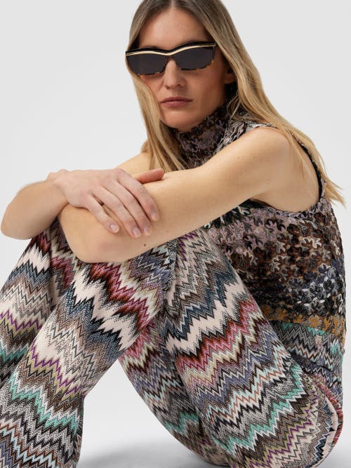 Missoni Flare Pants With Snake Pattern In Multi