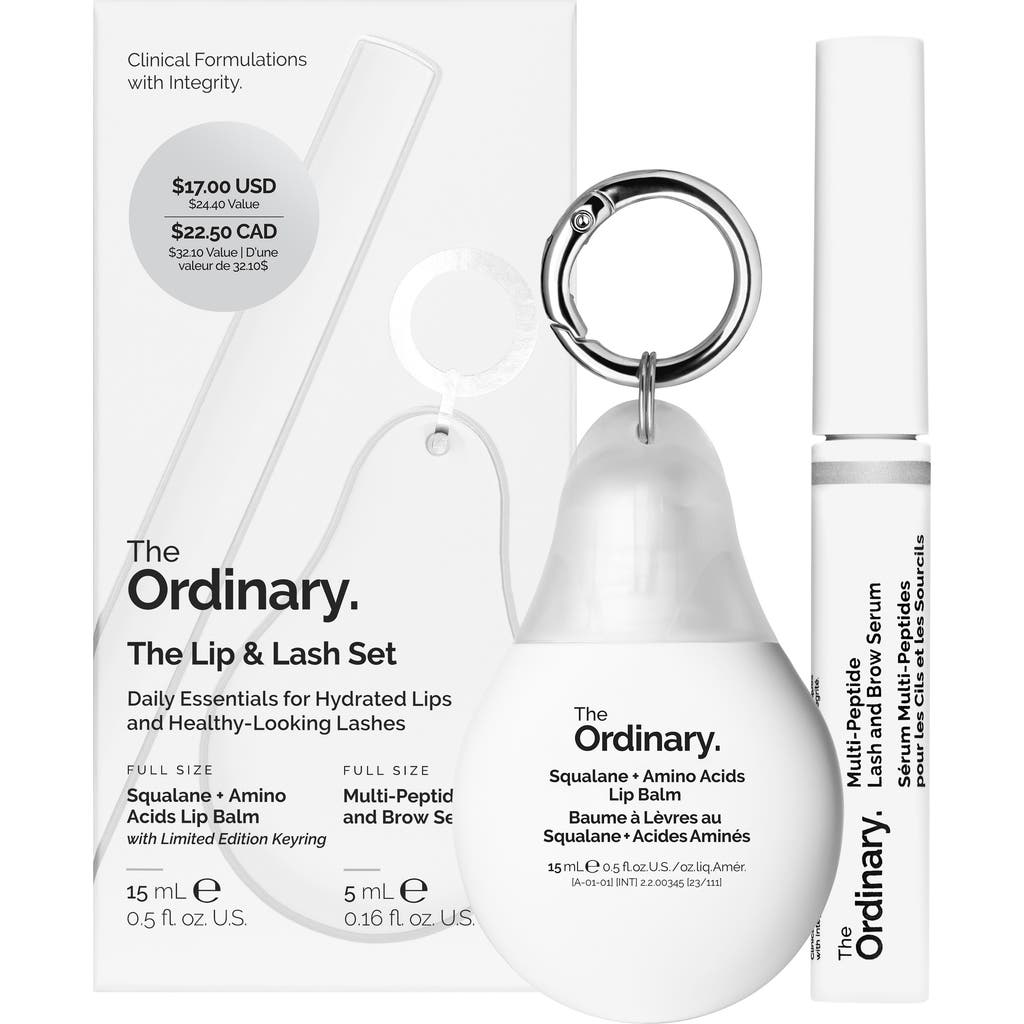 The Ordinary The Lip & Lash Set $17 Value In Transparent