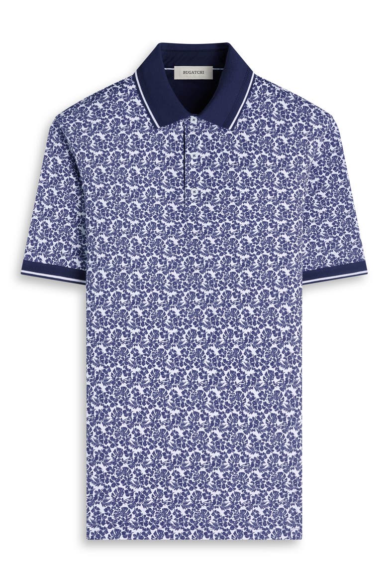 Vance OoohCotton® Tropical Floral Polo, Alternate, color, NAVY