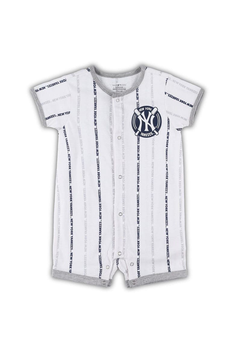 Infant White New York Yankees Ball Hitter Coverall, Main, color, White