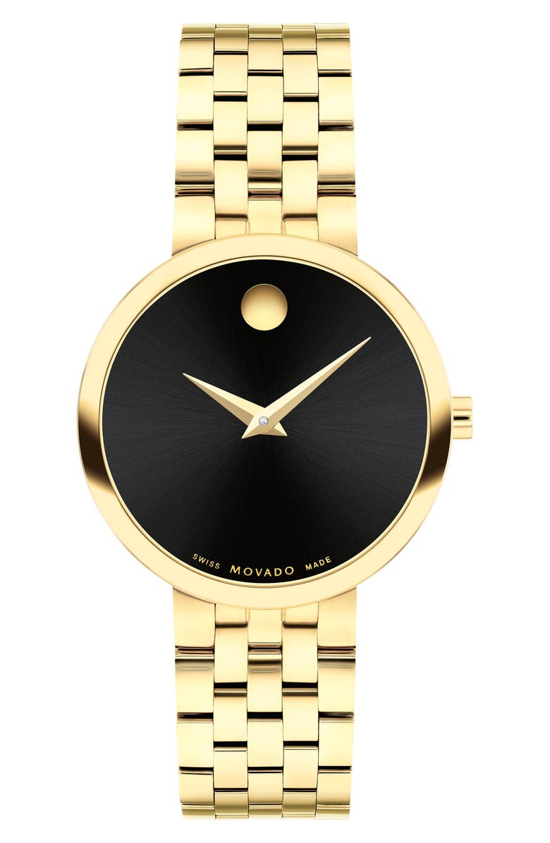 Movado Museum Classic Bracelet Watch, 29.5mm, Main, color, Black