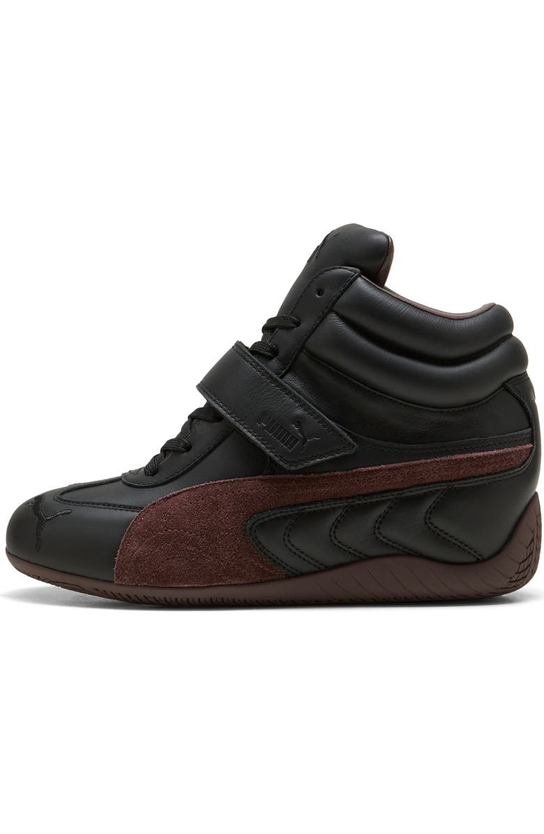 PUMA Speedcat Wedge Leather Sneaker, Alternate, color, Puma Black/ Chocolate Brown
