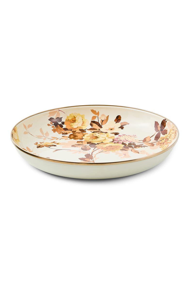 Wild Rose Enameled Steel Abundant Bowl, Alternate, color, WHITE