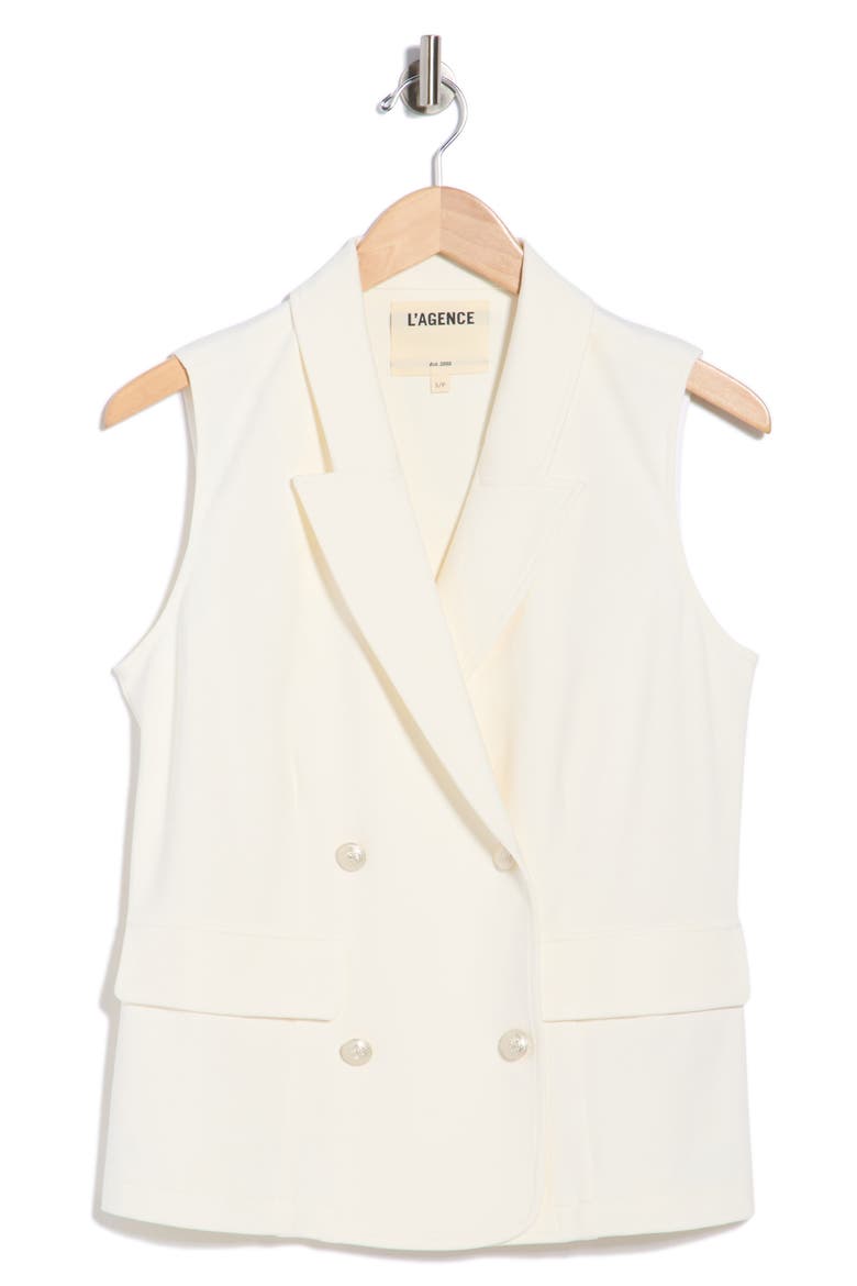 Aldora Double Breasted Vest, Alternate, color, IVORY