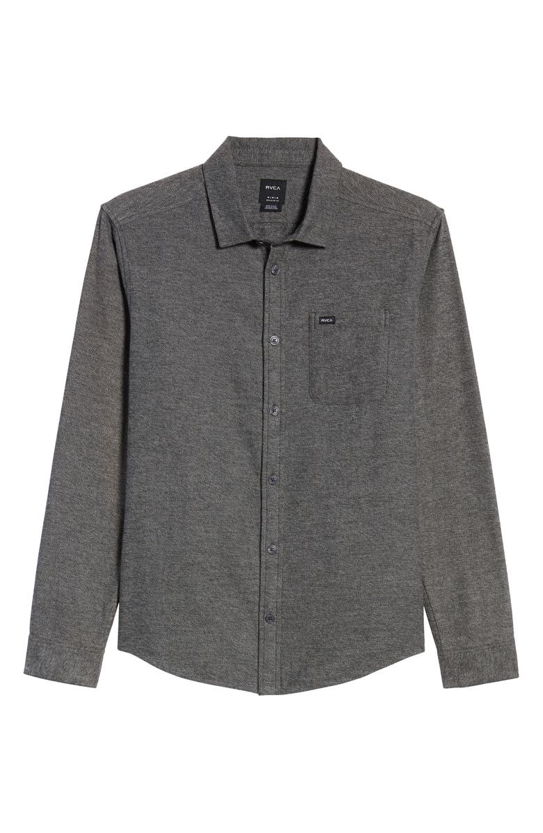 RVCA Sand Button-Up Flannel Shirt, Alternate, color, 