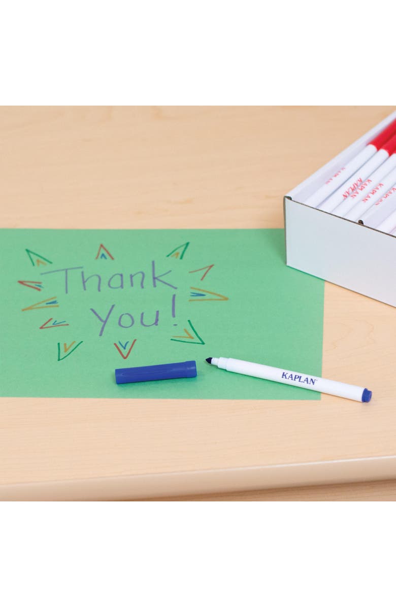 Kaplan Early Learning Company Washable Fine Tip Marker Class Pack - 200 Per Box, Alternate, color, Multicolor