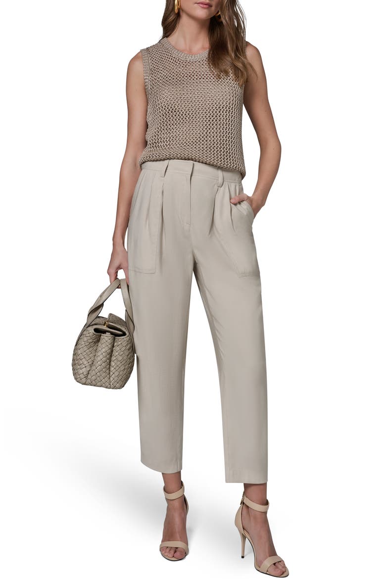 Pleated Crop Pants, Alternate, color, TUSCAN GREY