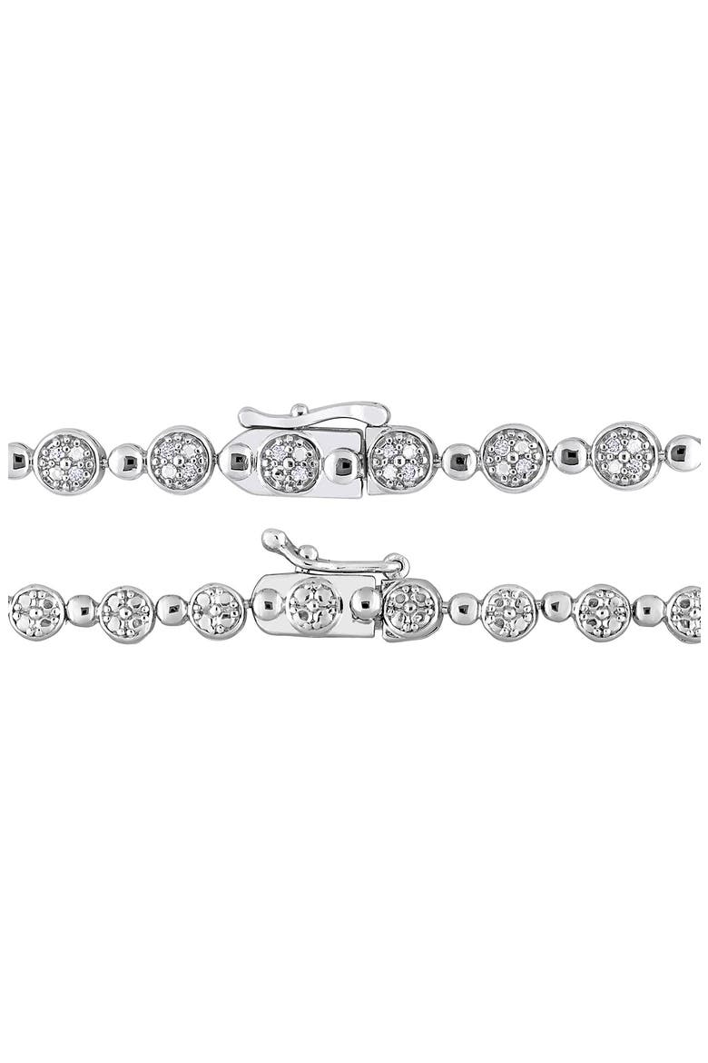 Diamond Tennis Necklace & Bracelet Set - 1ct., Alternate, color, WHITE