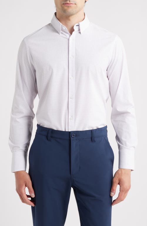 Mizzen + Main Mizzen+main Leeward Trim Fit Micropattern Stretch Button-up Shirt