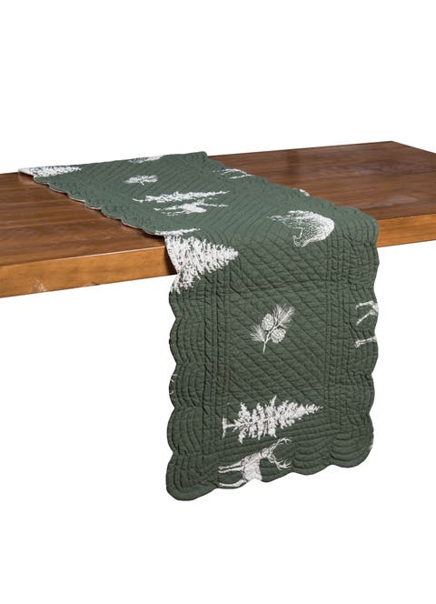 Fernwood Forest Reversible Quilt Table Runner 14" x 51"