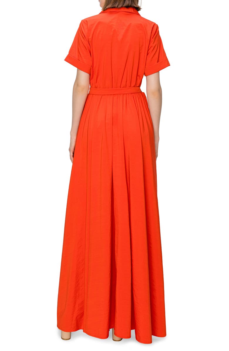 MELLODAY Tie Belt Poplin Maxi Shirtdress, Alternate, color, 