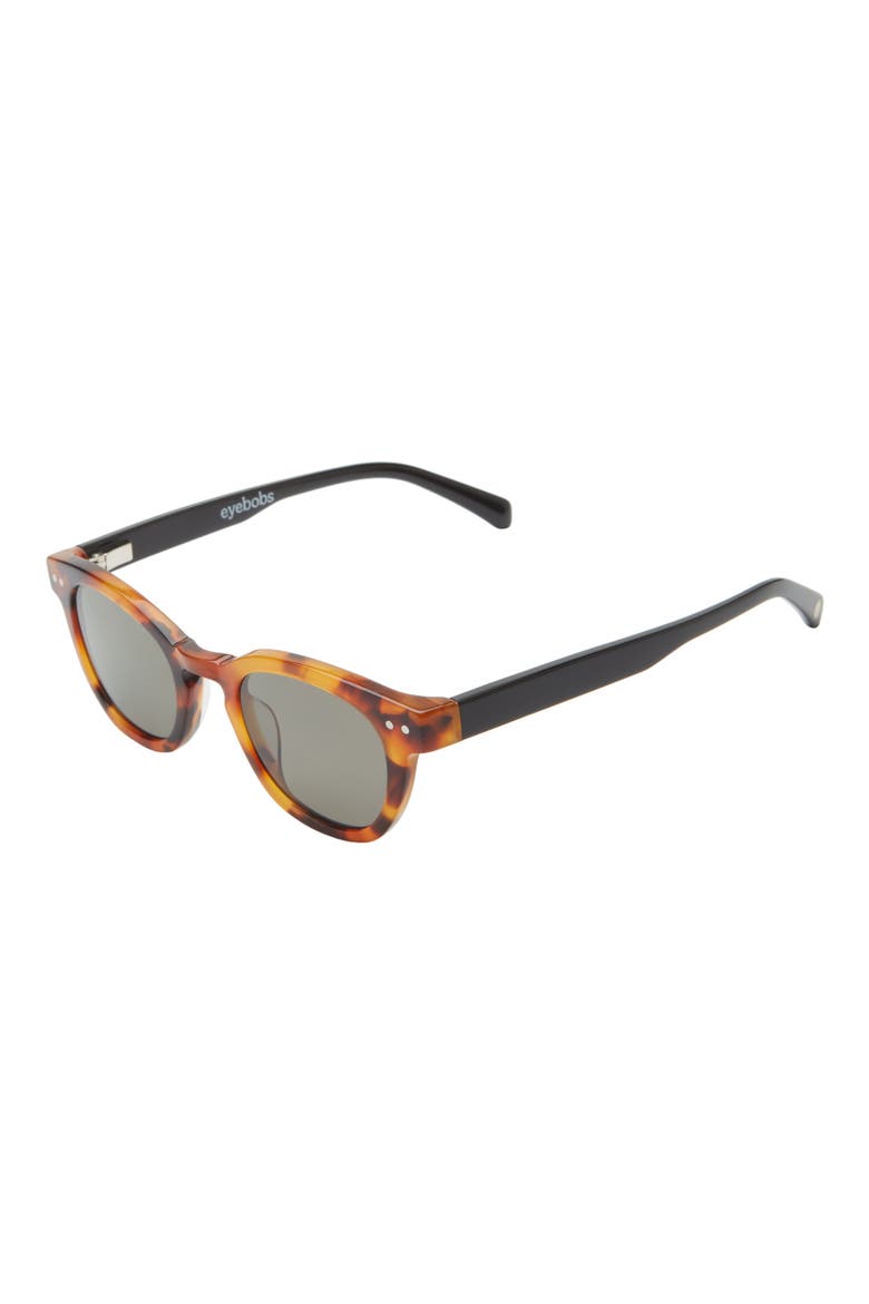 Waylaid 45mm Polarized Round Sunglasses, Alternate, color, TORTOISE