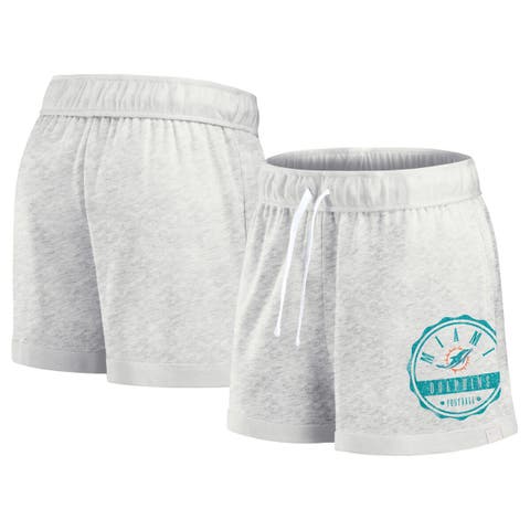 Women's Fanatics Branded Oatmeal Miami Dolphins Vintage Badge Shorts
