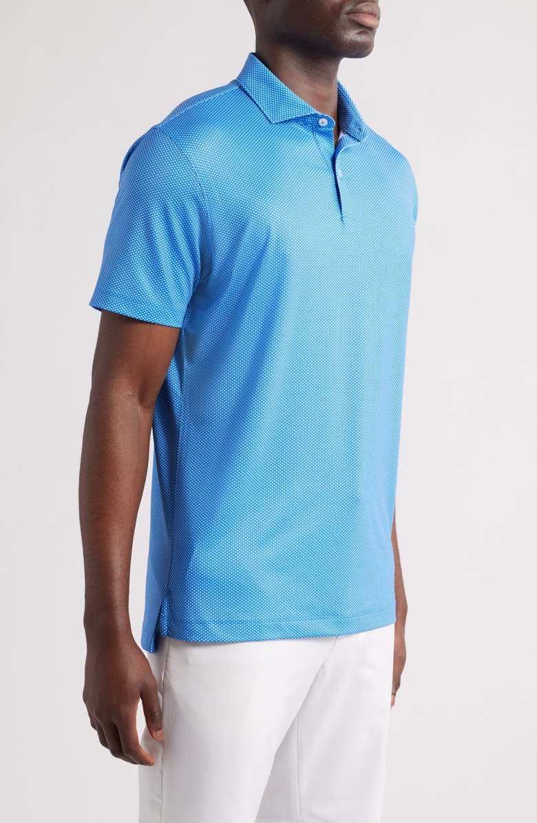 johnnie-O Teo Microprint PREP-FORMANCE Golf Polo, Alternate, color, Palisades Blue