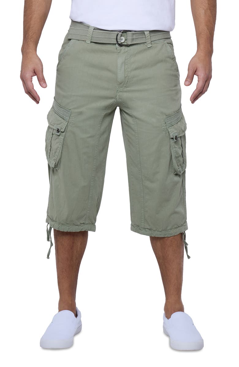 XRAY Belted Cargo Shorts, Main, color, Leaf Green