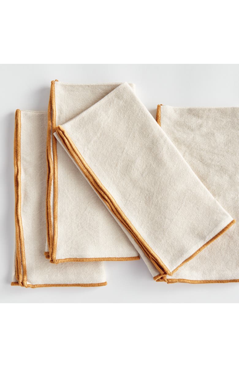 Napa Home & Garden Sawyer Dinner Napkins Set of 4, Alternate, color, Yellow