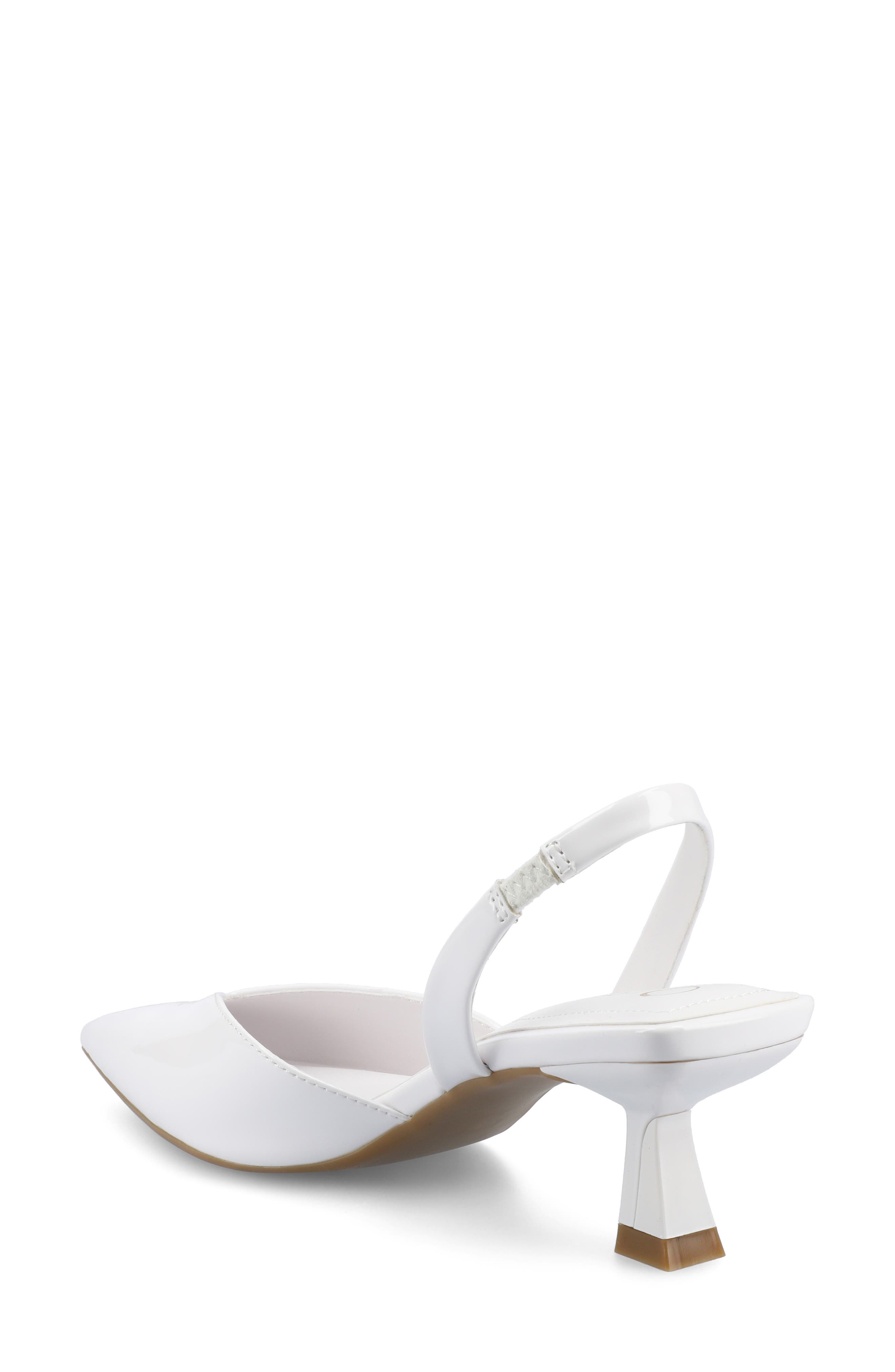 Journee Collection Fallon Slingback Pump, Alternate, color, White