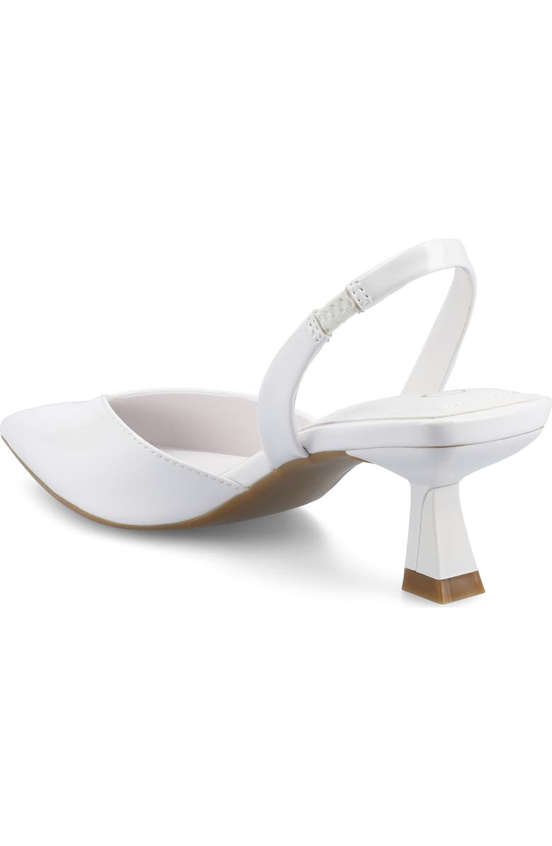 Journee Collection Fallon Slingback Pump, Alternate, color, White